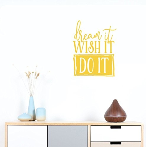 wandaufkleber 3d schlafzimmer 24X24 Dream It Wish It Do It Wall Decal Sticker Art Mural Home Decor Quote For Bedroom Living Room