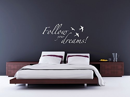 Comedy Wall Art Follow Your Dreams! - Weiss - ca. 140 x...