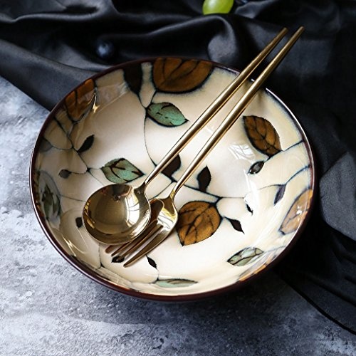 Japanisch-Stil Vintage handbemalt Keramik Salat Schüssel Persönlichkeit Ramen tiefe Suppe große Schüssel