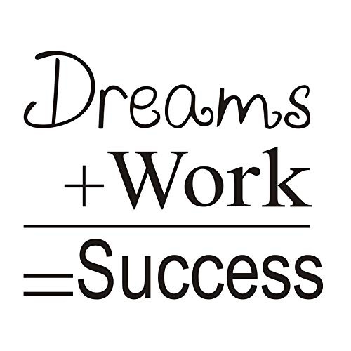 70cm x 58cm Dreams Work Success Motivational Quote Wall Sticker Vintage Poster Letters Diy Wall Art Decal Room Offiec