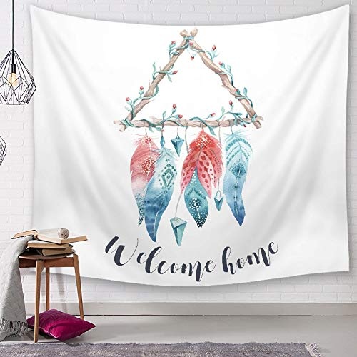 Tapestry Wall Hanging, Rot Blau Dream Catcher Pattern...