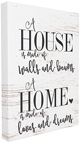 Die Stupell Home Decor Kollektion Home liebt und Dreams gedehnt Art Wand, Leinwand, Mehrfarbig, 76,2 x 193.55 X 101,6 cm