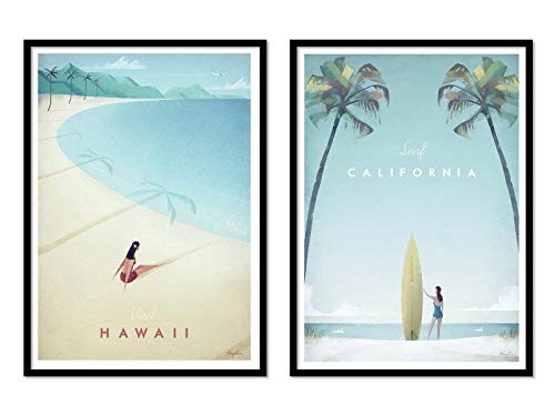 2 Art-Poster, 30 x 40 cm - Duo Dream Beaches - Henry Rivers
