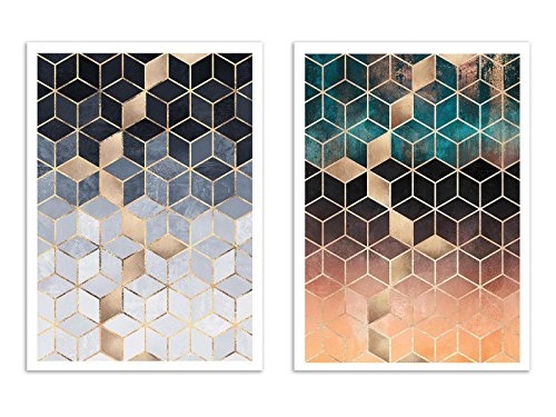 2 Art-Poster, 30 x 40 cm - Duo Dream Cubes - Elisabeth...
