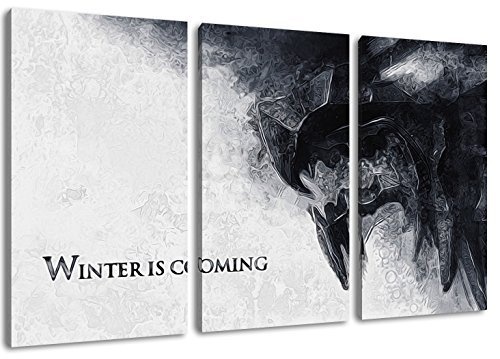 Winter Is Coming, Game of Thrones Motiv, 3-teilig auf...