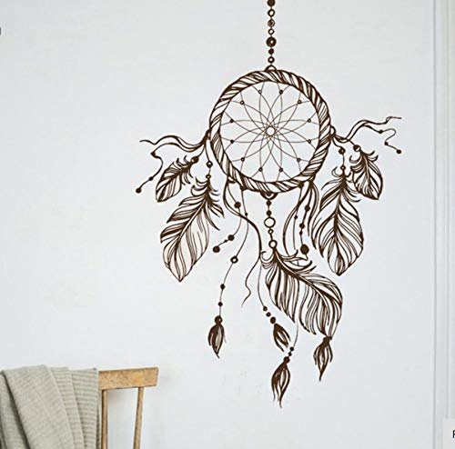 Anasc Wall Decal Dream Catcher Vinyl Wall Stickers Living Room Decoration Accessories Bohemian Feather Art Home Decor 57x87cm