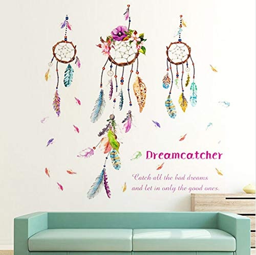 Anasc New Lucky Dream Catcher Feathers Wall Stickers Mural Art Vinyl Decals Home Decor Fashion