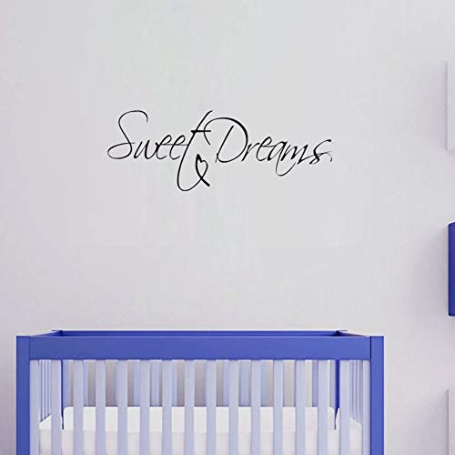 Sweet Dream Quote Wandaufkleber Für Baby Schlafzimmer Warme Schrift Wohnkultur Aufkleber Pvc Abnehmbare Wandtattoos 56X20 Cm