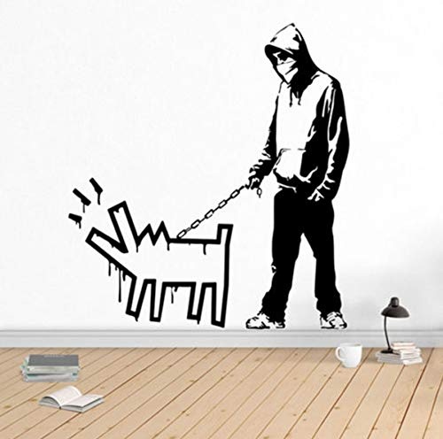 Hund Wand Aufkleber Vinyl Aufkleber Street Art Graffiti Wandbild Decor Kühlen 45X48Cm