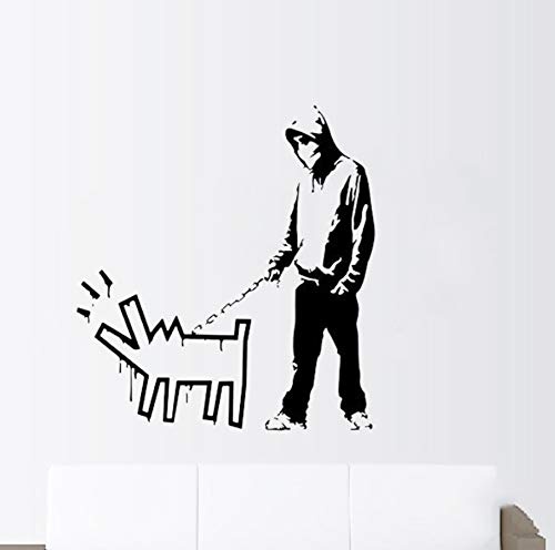 Hund Wand Aufkleber Vinyl Aufkleber Street Art Graffiti Wandbild Decor Kühlen 45X48Cm