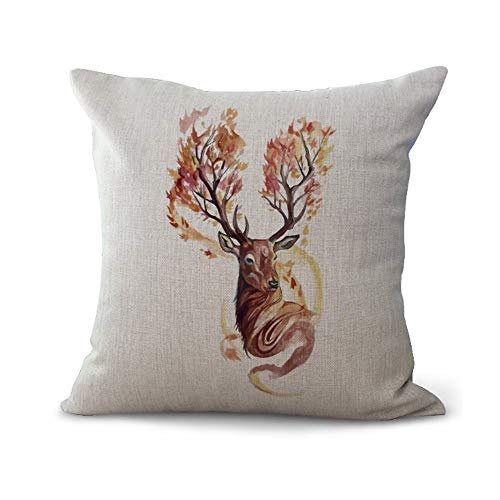 Blakww Cushion Cover Holy Deer Dream Sika Deer Creative...