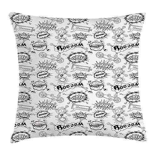 KAKICSA Sketch Throw Pillow Cushion Cover, Pattern with...