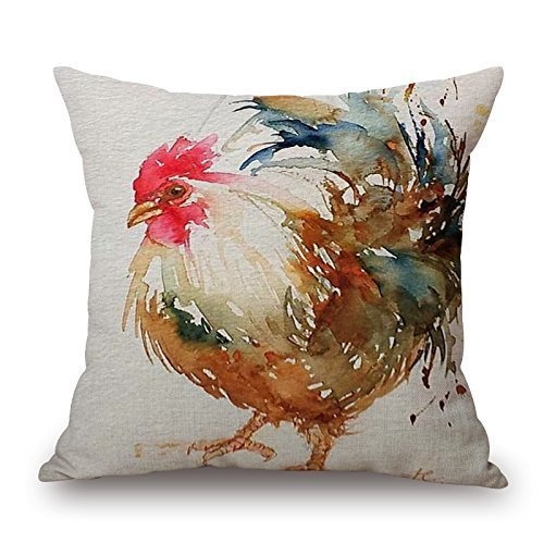 Gorgeous ornaments Popular Watercolor Rooster Art...