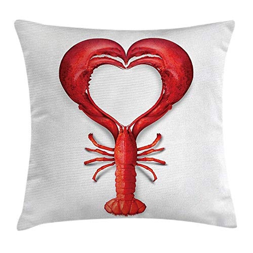 ZMYGH Sea Animals Throw Pillow Cushion Cover, A Boiled...