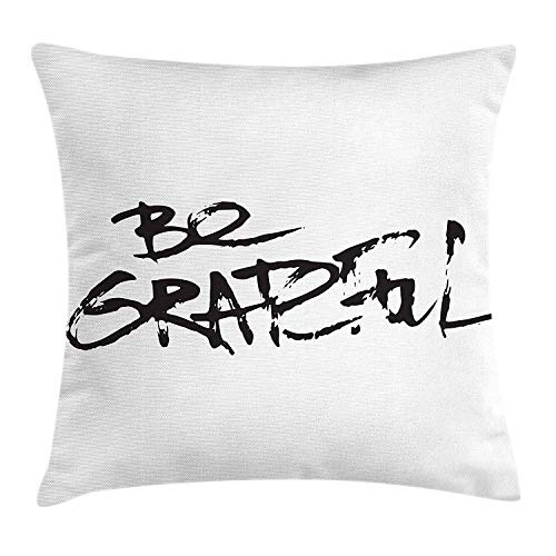 ZMYGH Be Grateful Throw Pillow Cushion Cover, Rough...