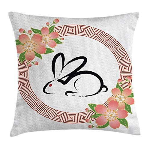 ZMYGH Nature Throw Pillow Cushion Cover, Chinese New Year...