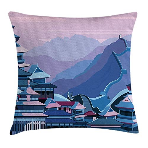 ZMYGH Great Wall of China Throw Pillow Cushion Cover,...