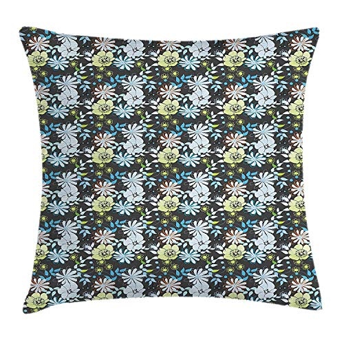 ZMYGH Garden Art Throw Pillow Cushion Cover, Floral...