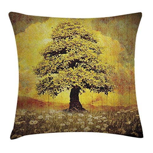 ZMYGH Nature Throw Pillow Cushion Cover, Lonely Tree on...