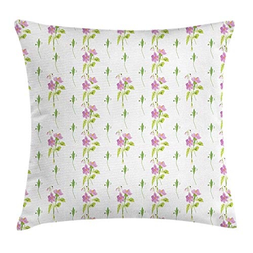 ZMYGH Garden Art Throw Pillow Cushion Cover, Wild Flowers...