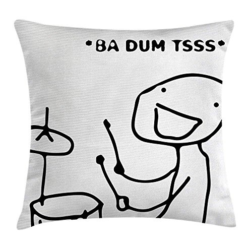 KAKICSA Humor Decor Throw Pillow Cushion Cover, Musician...