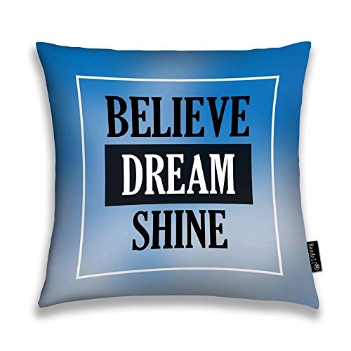 Randell Decorative Throw Pillow Case Believe Dream Shine...