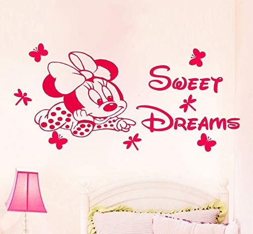 haochenli188 Minnie Mouse Sweet Dreams Wandtattoos Art Vinyl Kinder 59x75cm