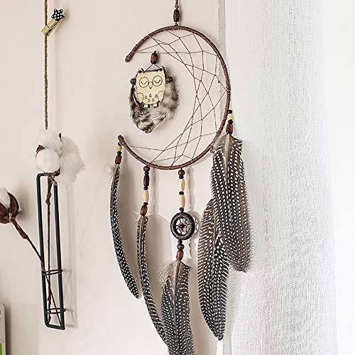 Dandeliondeme Cute Eule zum Aufhängen Dream Catcher Nordic Cartoon Dekoration Schlafzimmer Auto Craft Ornament für Schlafzimmer Einzigartige Decor Multi