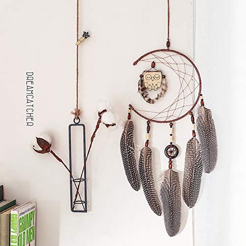 Dandeliondeme Cute Eule zum Aufhängen Dream Catcher Nordic Cartoon Dekoration Schlafzimmer Auto Craft Ornament für Schlafzimmer Einzigartige Decor Multi