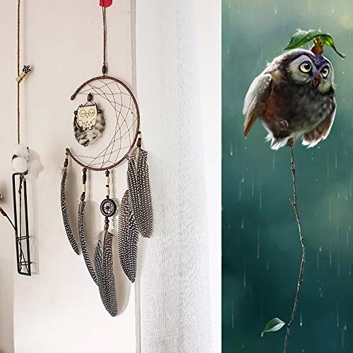 Dandeliondeme Cute Eule zum Aufhängen Dream Catcher Nordic Cartoon Dekoration Schlafzimmer Auto Craft Ornament für Schlafzimmer Einzigartige Decor Multi