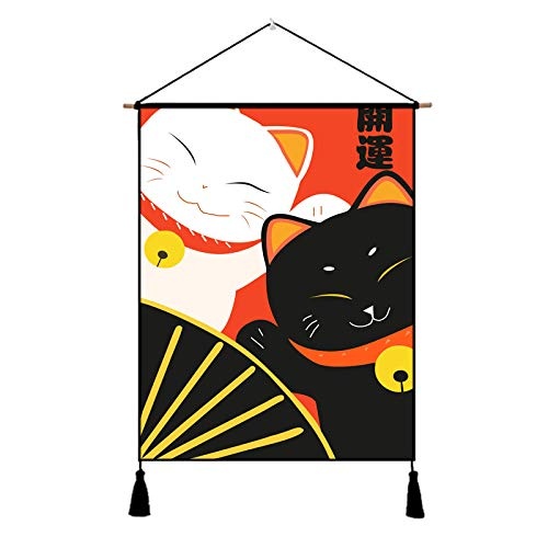 Zhou.Dream team Japanische Art glückliche Katze dekorative Malerei Tatami Tapisserie Wohnzimmer Landschaftsmalerei Restaurant Sushi Restaurant Restaurant Malerei