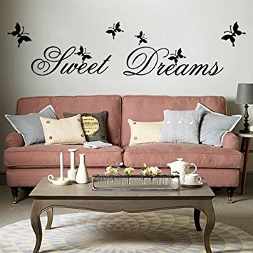 Sweet Dreams DIY Removable Art Vinyl Quote Wall Sticker Decal Mural Home Room DÂ¨Â¦cor by FullDream