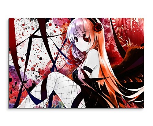Manga Art Sweet Girl Wandbild 120x80cm XXL Bilder und Kunstdrucke auf Leinwand