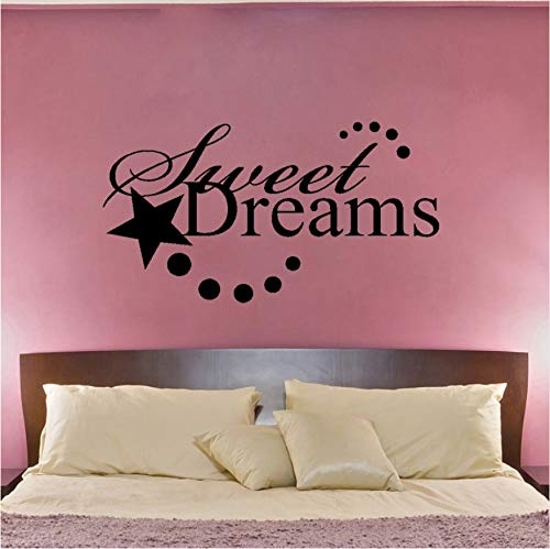 AIPIOR Wohnkultur Sweet Dreams Art Decal PVC Wandaufkleber Für Schlafzimmer 75x40cm