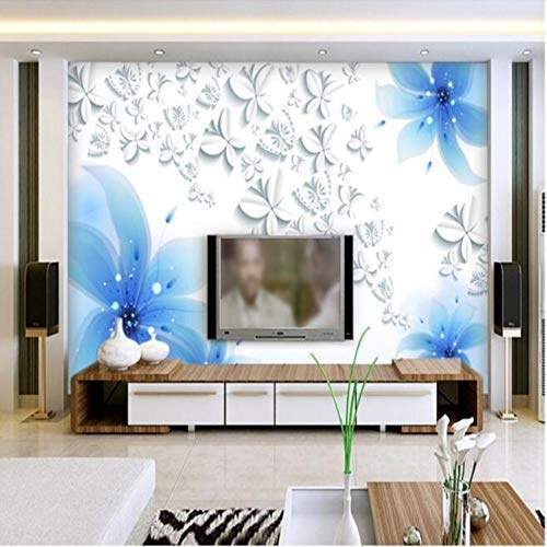 Fototapete Benutzerdefinierte 3D Elegante Blumen Mode 3D Ästhetische Mode Dream Home Decoration Malerei Wohnzimmer 3 D Tapete, 350 × 245 Cm