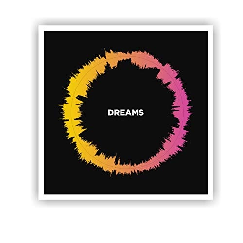 LAB NO 4 "Dreams Song Customize/Personalized Soundwave Print/Poster, Music Art Print, Gift for Christmas, Birthday, Mothers Day, Fathers Day, (12" X 12") Size