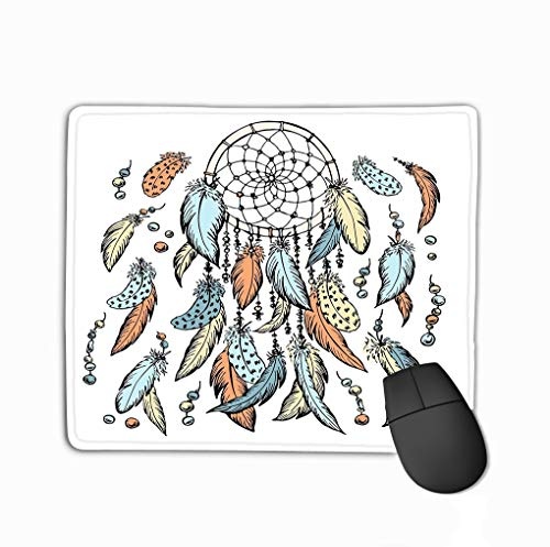 Mouse pad dream catcher sketch hand drawn illustration...