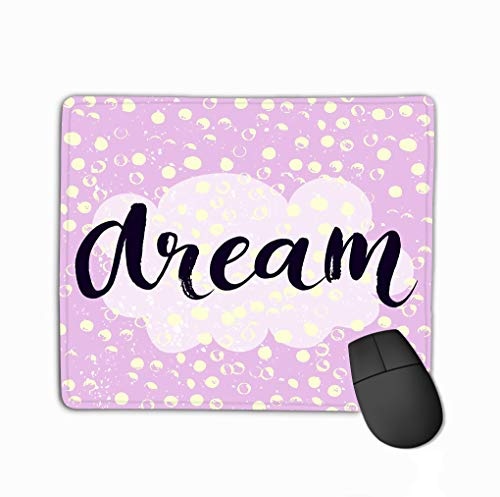 Mouse pad dream inspirational word pastel violet...