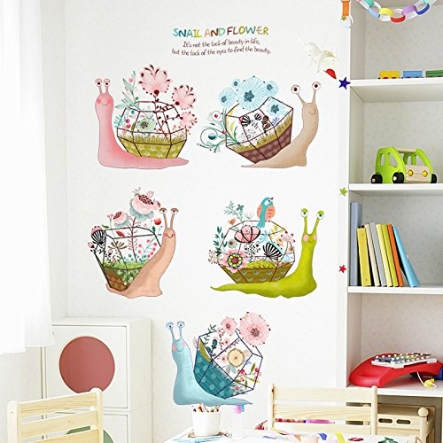Warmes Wohnzimmer Schlafzimmer Dekorationen Wandaufkleber Kreative Schneckentier-aufkleber Cartoon Dream Kinderzimmer-hintergrundaufkleber