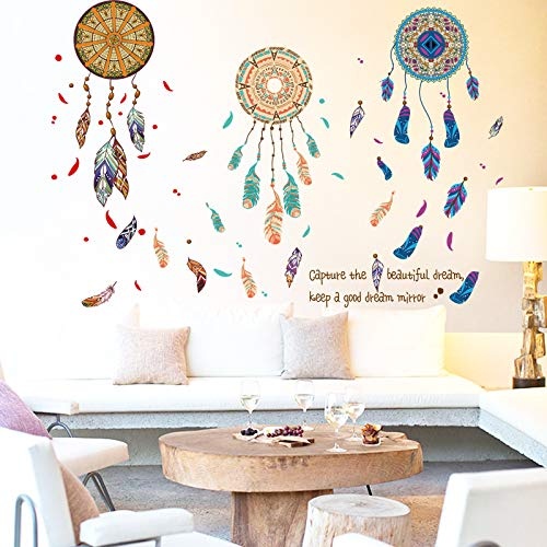 Creative Dream Catcher Net Wandaufkleber Schlafzimmer Warmer Nachttisch Dekorative Wohnzimmer Sofa Hintergrund Wandaufkleber Entfernt Werdenwandaufkleber Für Schlafzimmer Aufkleber Wandsticker