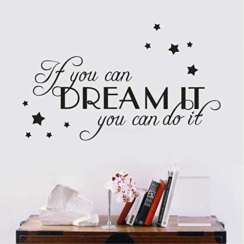 Asade If You Can Dream Removable Quote Lettering Art...
