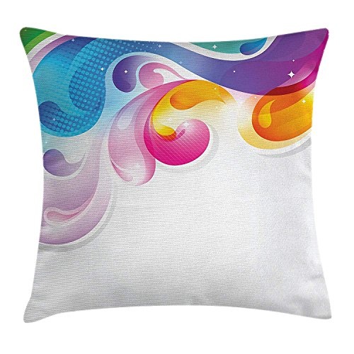 Colorful Home Decor Throw Pillow Cushion Cover, Abstract...