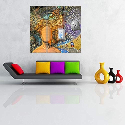 ArtzFolio Human Dream Like Scene In Organinc Windows D2 Split Art Painting Panel On Sunboard 27.6 X 26.2Inch