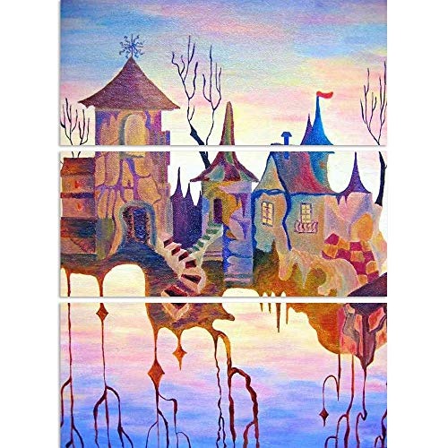 ArtzFolio Dream City In The Sky Split Art Painting Panel...