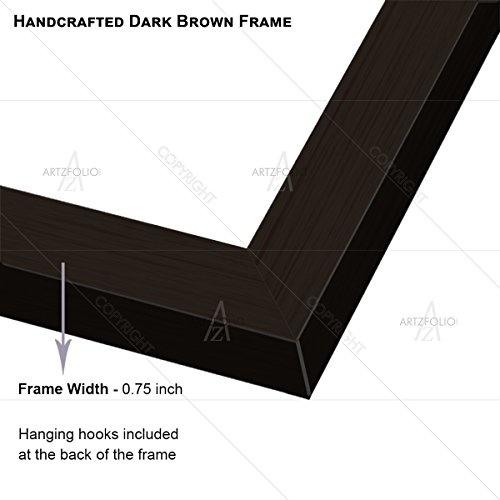 ArtzFolio Everything Starts with A Dream Key Holder Hooks | Notice Pin Board | Dark Brown Frame 20 X 20Inch