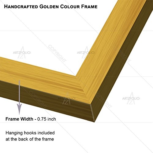 ArtzFolio Dream More Key Holder Hooks | Notice Pin Board | Golden Frame 20 X 20Inch