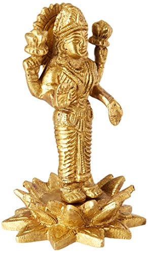 Lakshmi oder Laxmi Messing Statue - Göttin...