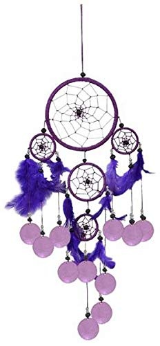 Dreamcatcher Nylon mit Capisscheiben, Farbe:lila