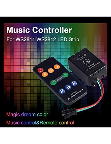 LED-Streifenlichter Music Sync-Chase Effect Dream 32.8ft 5050SMD RGB Rope Lights mit 9 Tasten RF Remote 12V 3A Netzteil Spritzwassergeschützte Flexible Lichterketten für Innenschlafzimmer VHFIStj