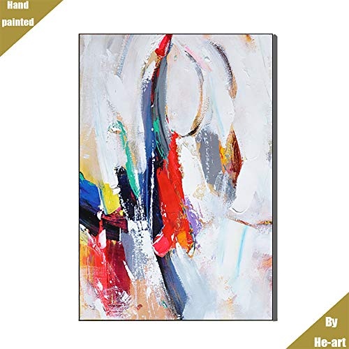 Wall Art for livingroom Abstract Paintings Follow Your Dream - Hand Painted Canvas Picture Artwork 3D Cubism Palette Knife Texture Color Block Decor,3,70 * 90